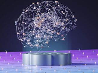 Abstrakt bilde av en kunstig hjerne som symboliserer kunstig intelligens